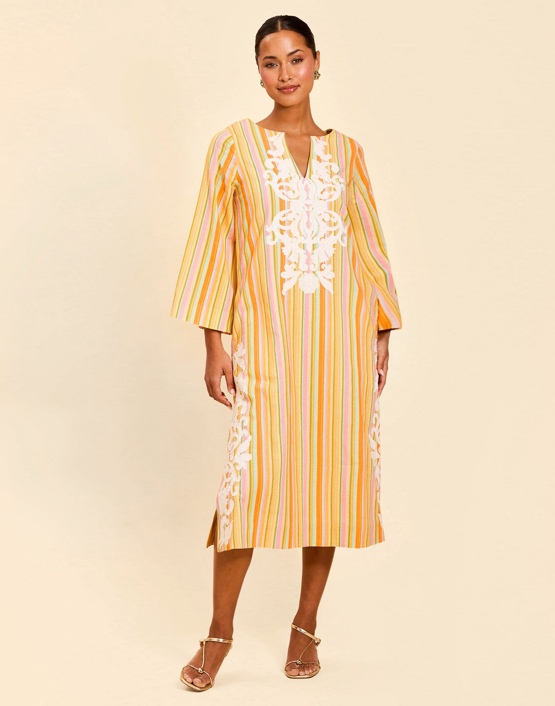Ines Midi Caftan XS / Sunset Ribbons