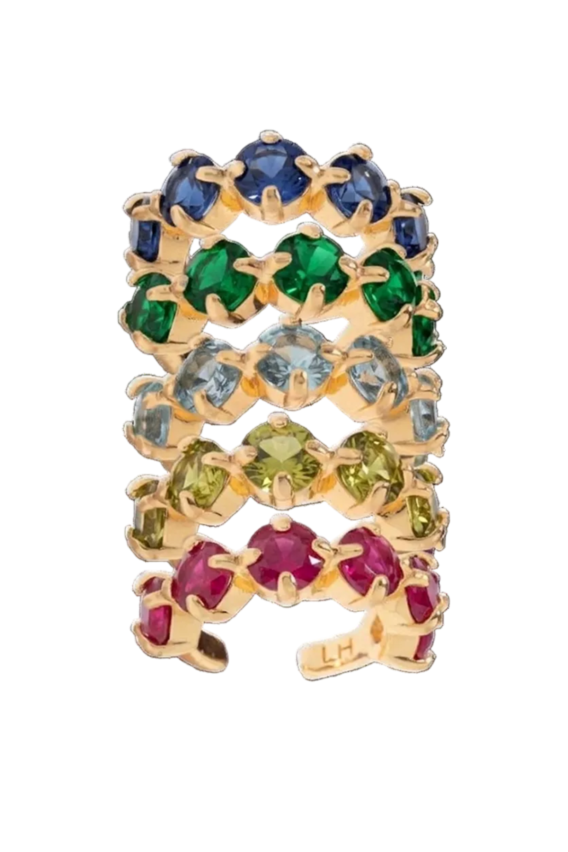 Aura Ear Cuff Set in Jewel Tones