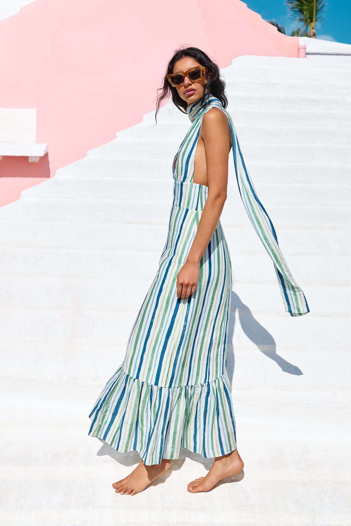 GWENDOLYN ASYMMETRICAL RUFFLE DRESS – Couper