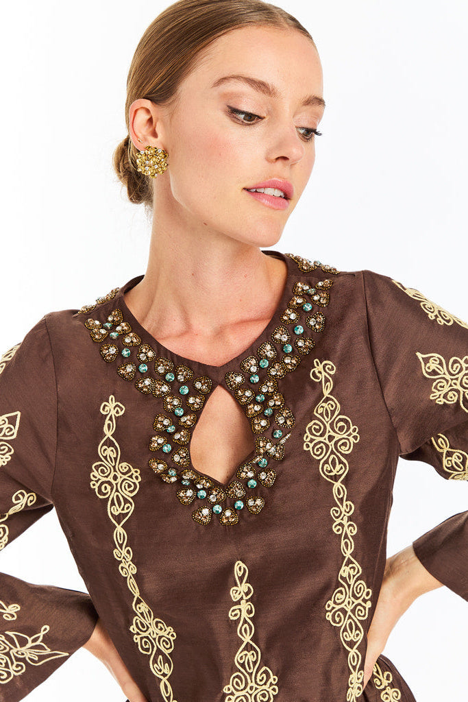 Lucrezia Embroidered Mini Dress