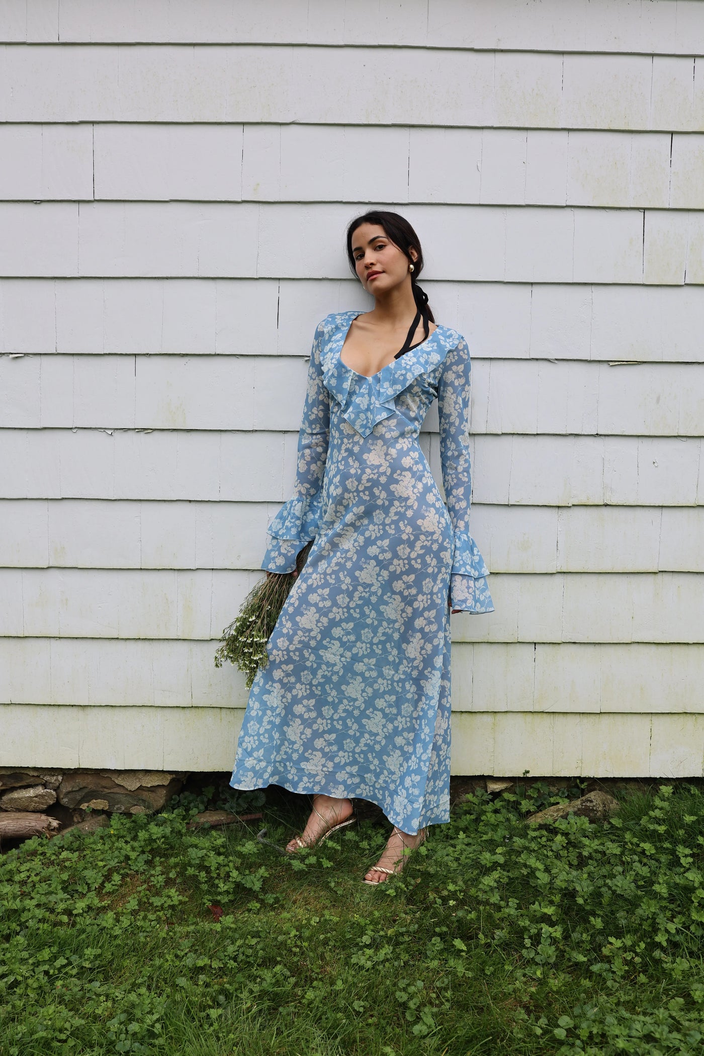 Shellona Dress Blue Floral