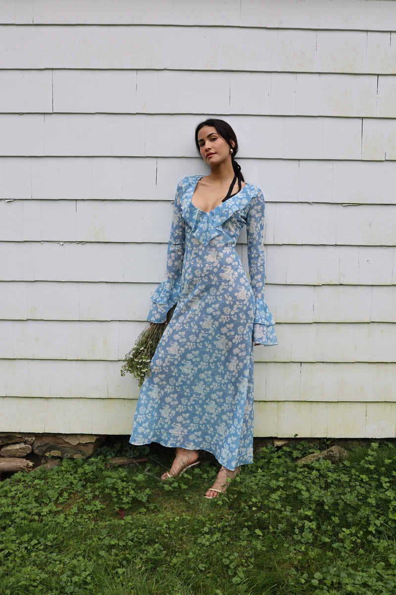 Shellona Dress Blue Floral