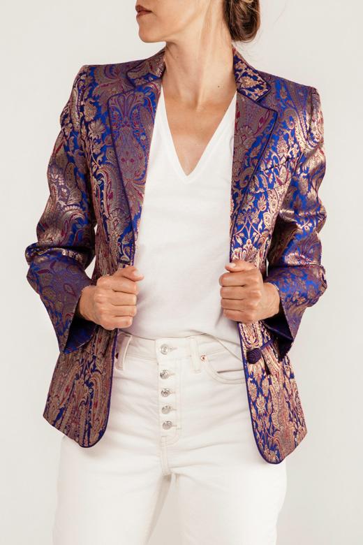 Jacquard Blazer - Royal