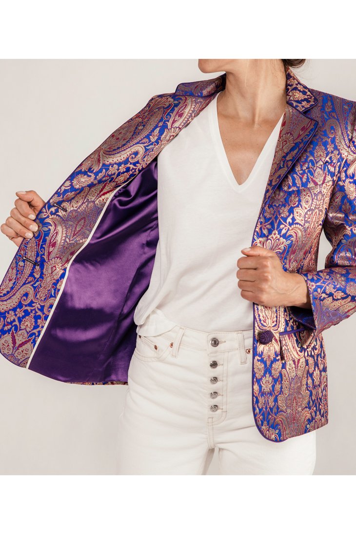 Jacquard Blazer - Royal