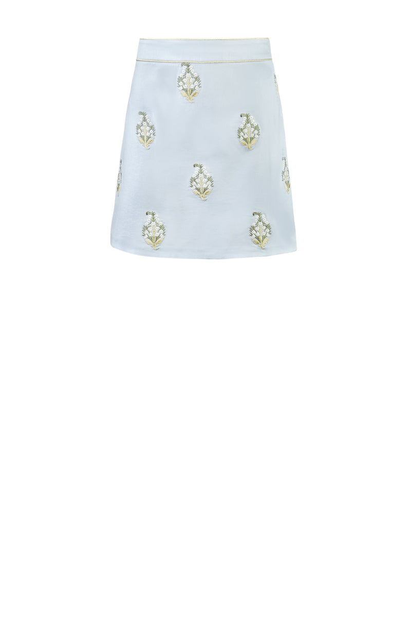 Sarv Mini Skirt - Blue & White