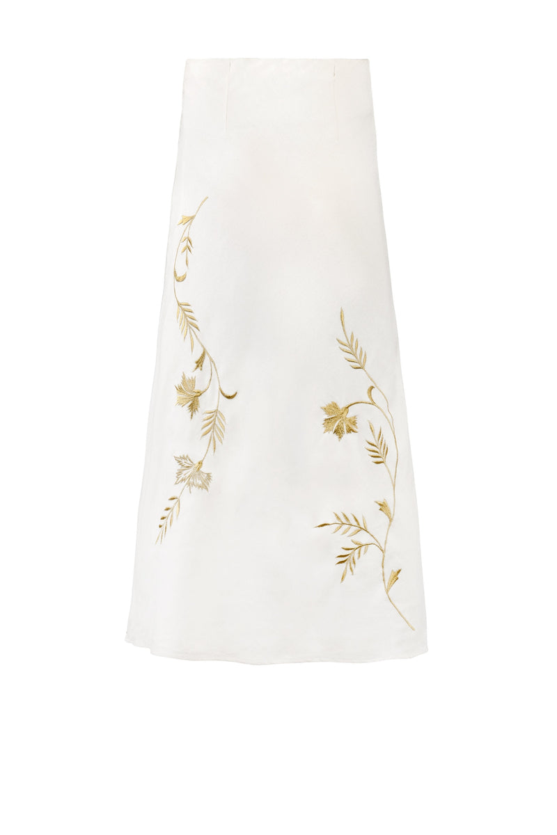 Lily Skirt - Ivory & Gold