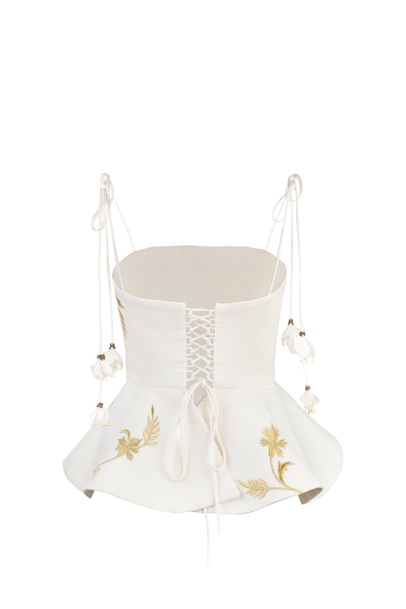 Lily Top - Ivory & Gold