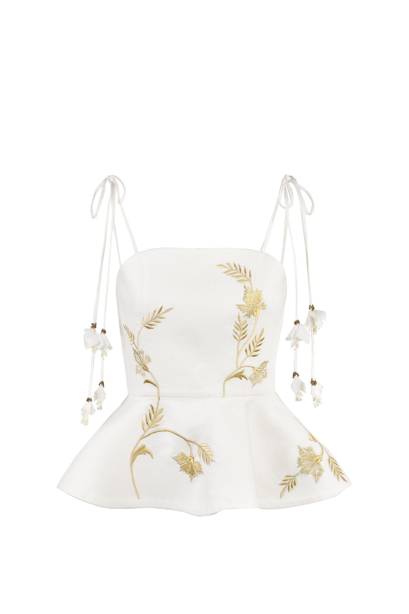 Lily Top - Ivory & Gold