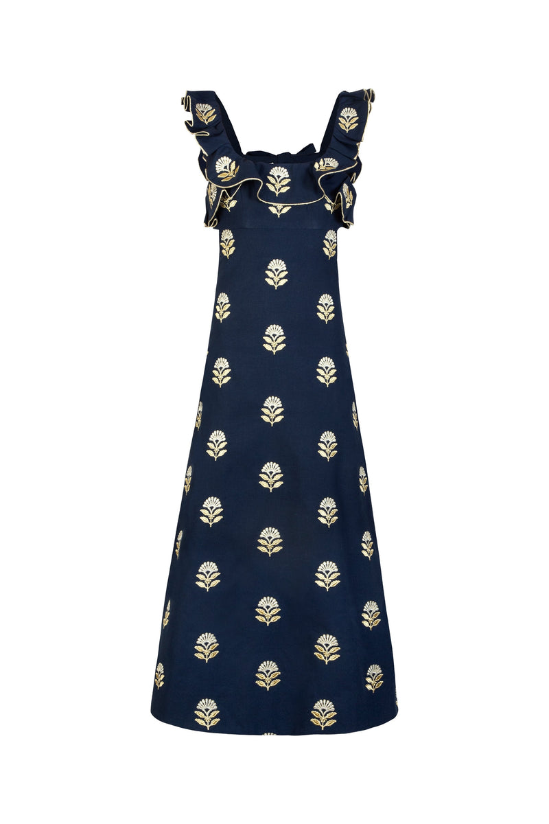 Malika Dress - Navy