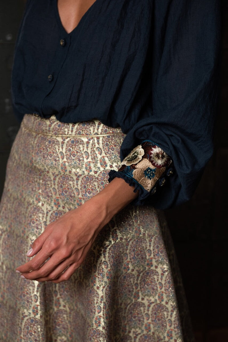 Pansy Blouse - Navy
