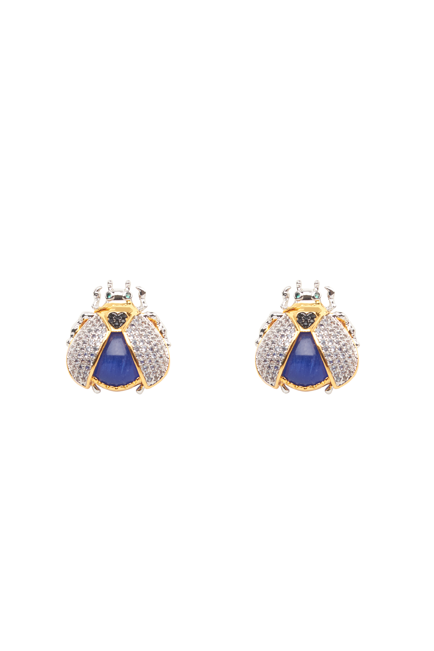 Blue Ladybug Earrings