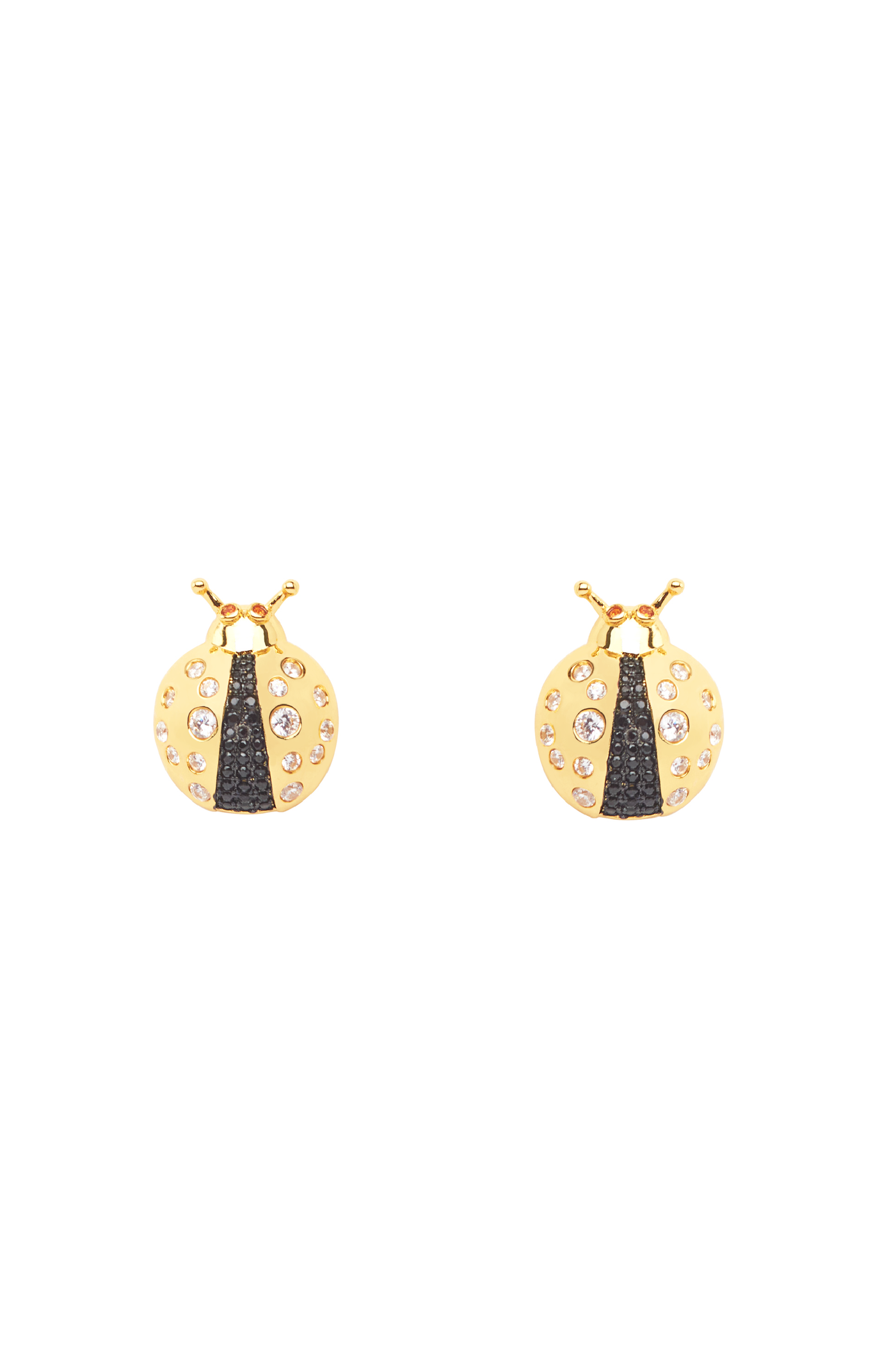 Gold Ladybug Earrings