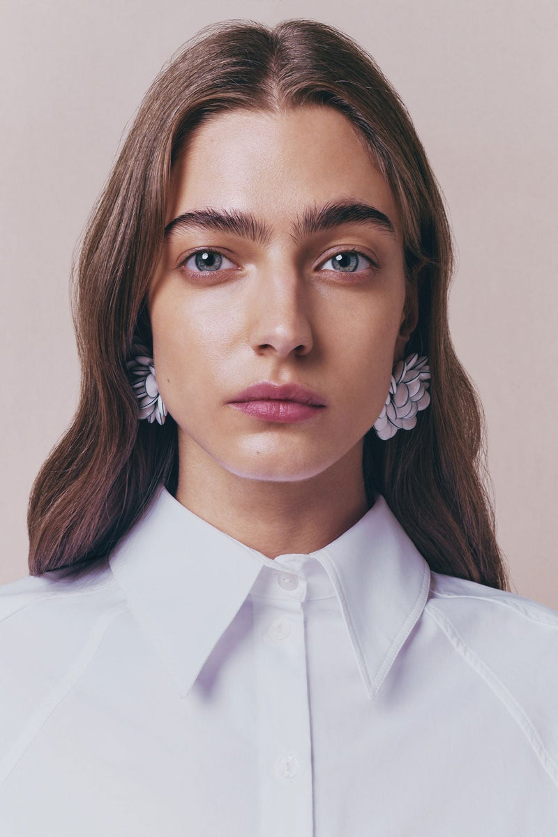 White Petals Earrings