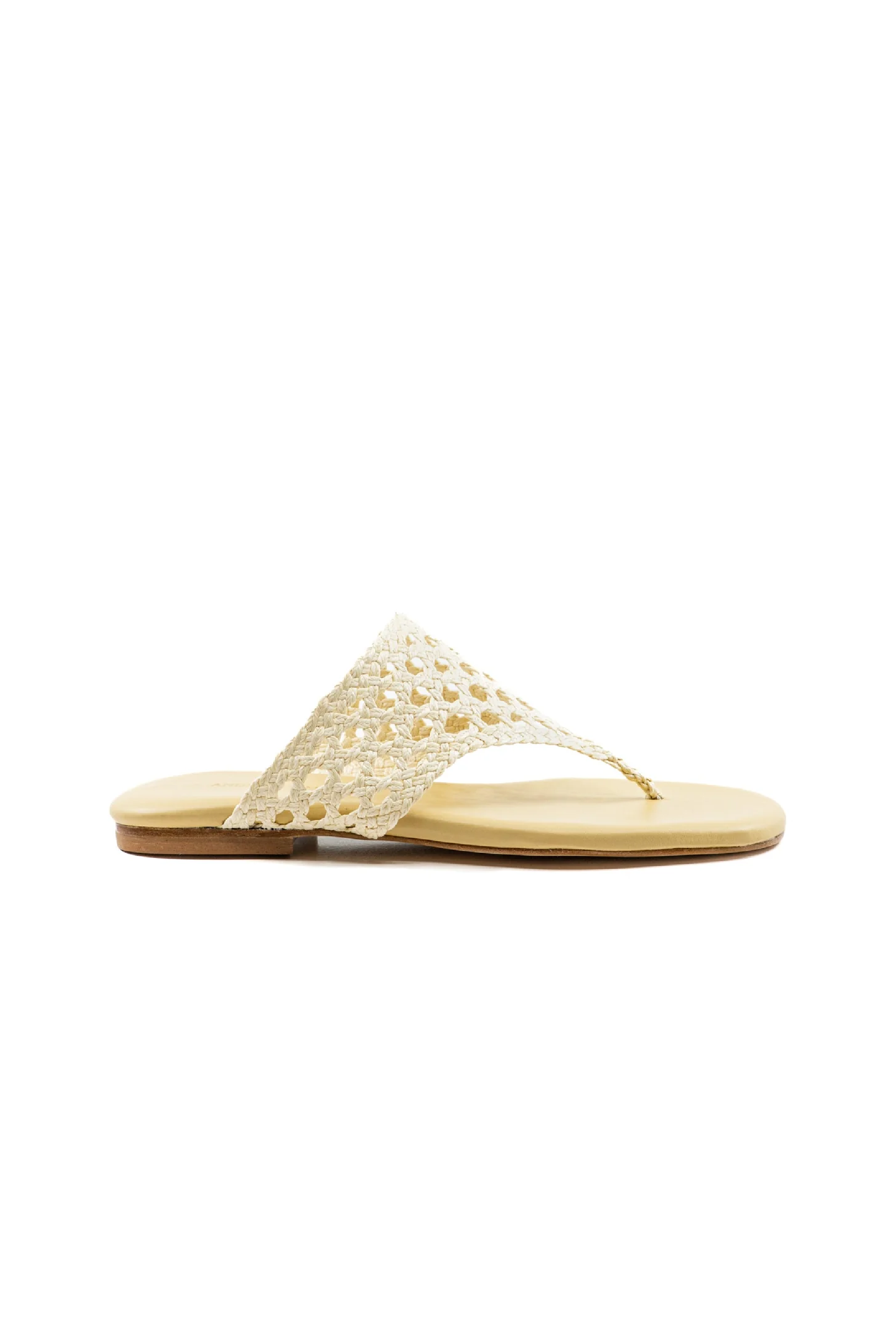 Brenda Flat Natural Raffia Sandal