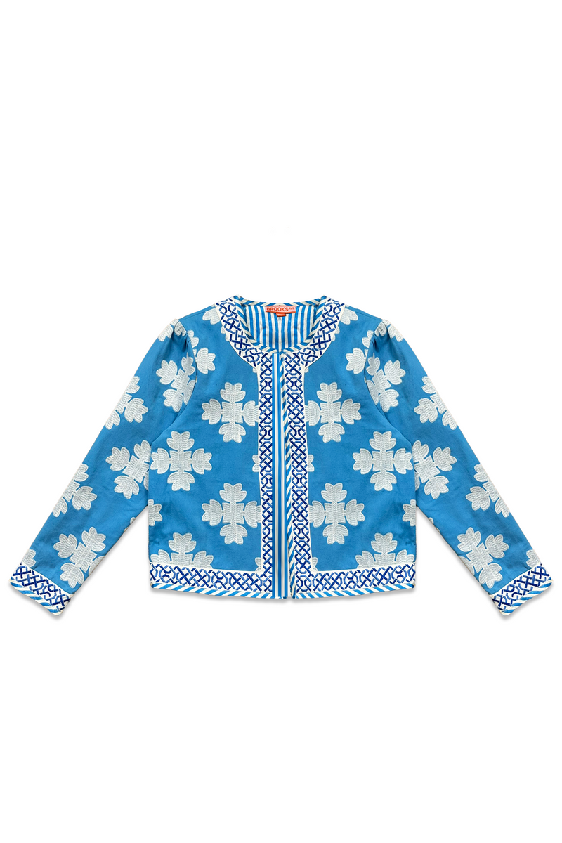 Rosy Jacket - Blue Clover Embroidered