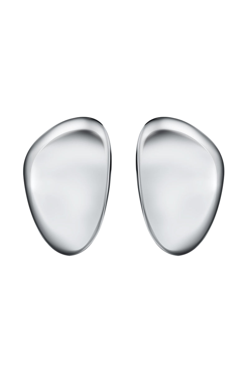 Oval Earring Rhodium