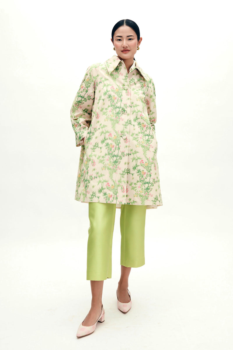 Mae X Scalamandre Goldie Coat in Jardin De Chine