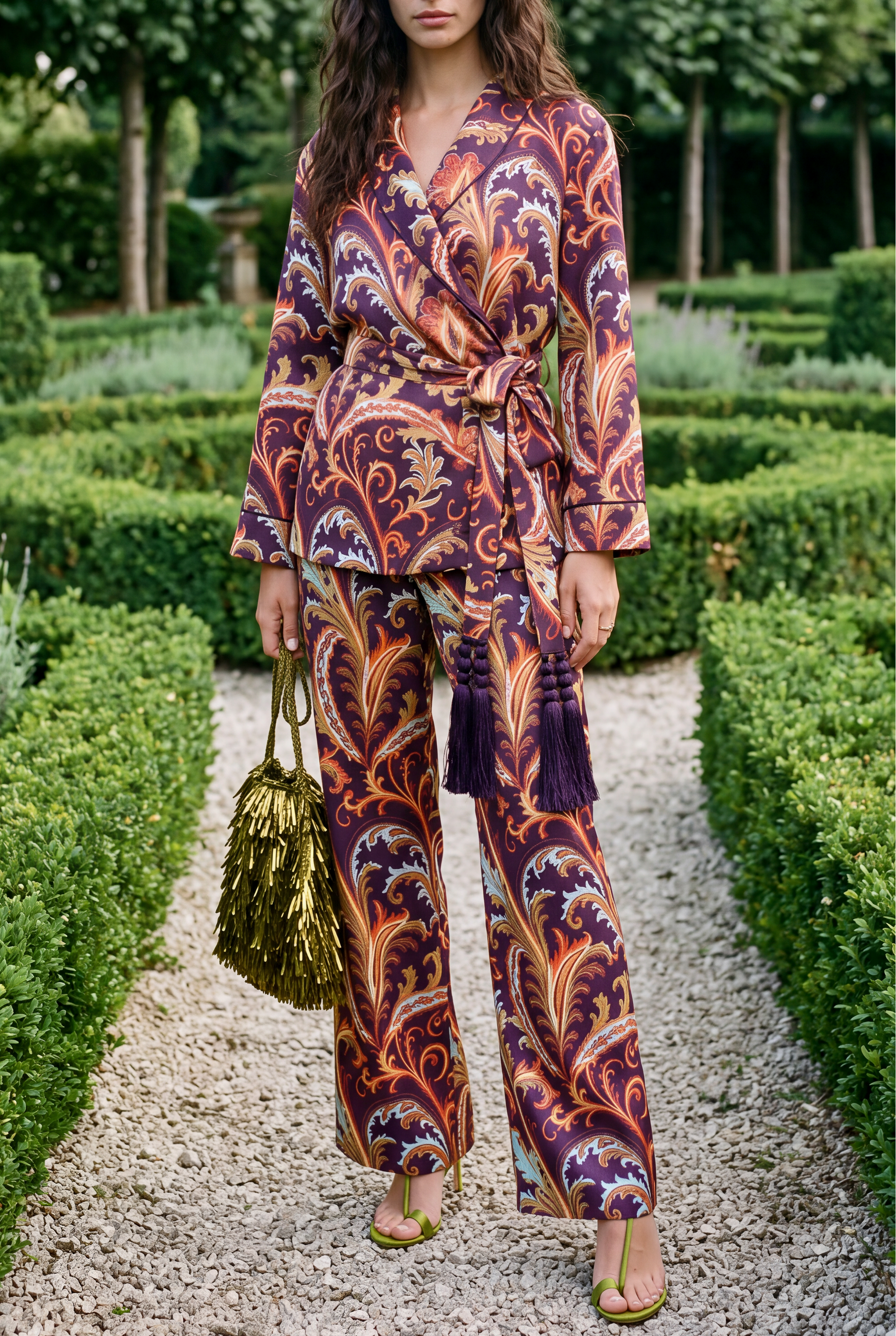 Vivian Paisley Wide Leg Pant