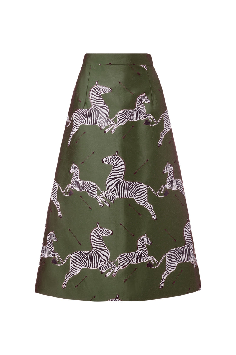 Mae X Scalamandre Hallie Skirt in Olive