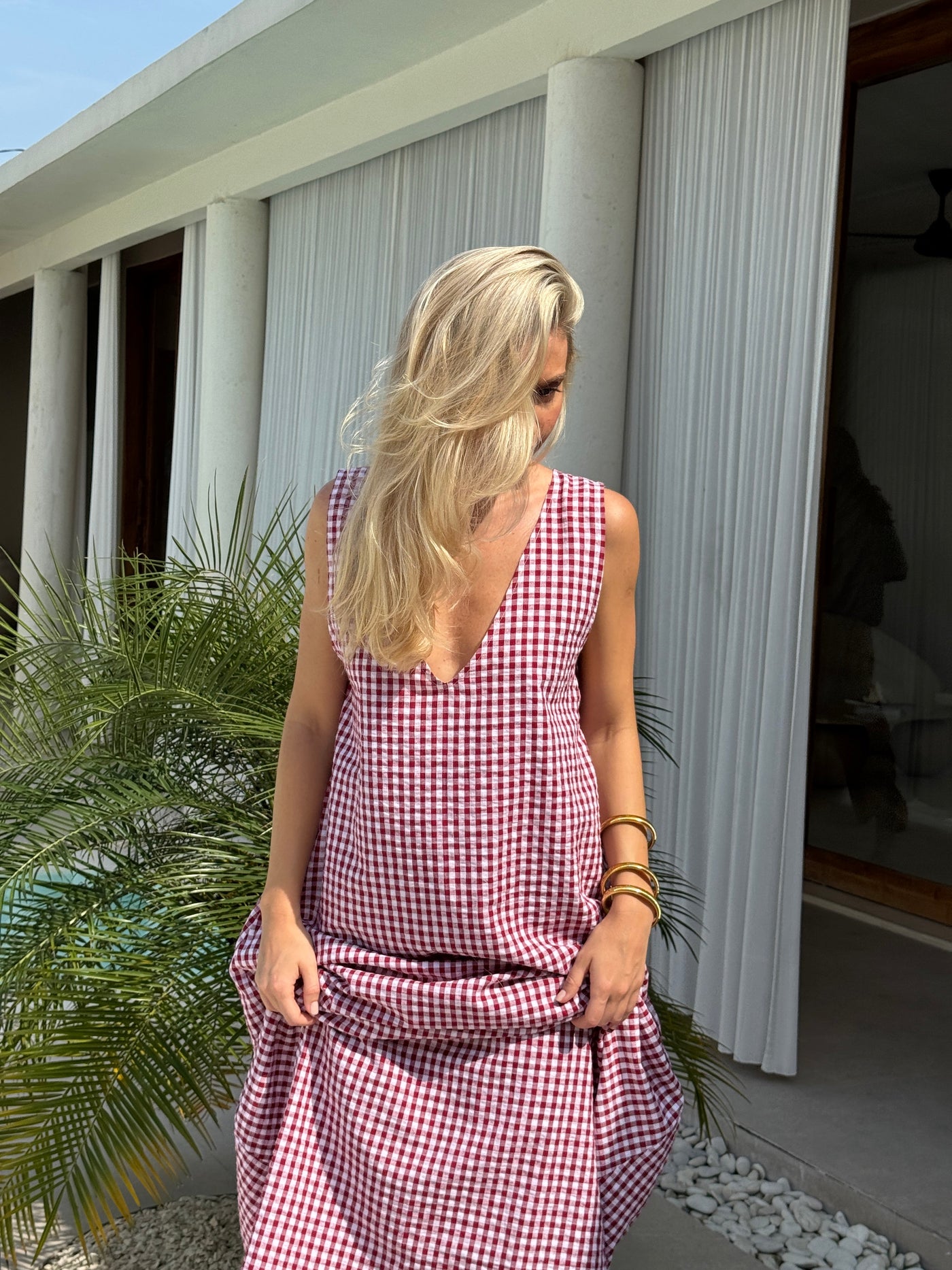gilli dress GILI M/L / Maroon Gingham puffy A Line skirt Color:Leopard Green Marie's Balsamic Vinaigrette Dressing, SummerTrend24