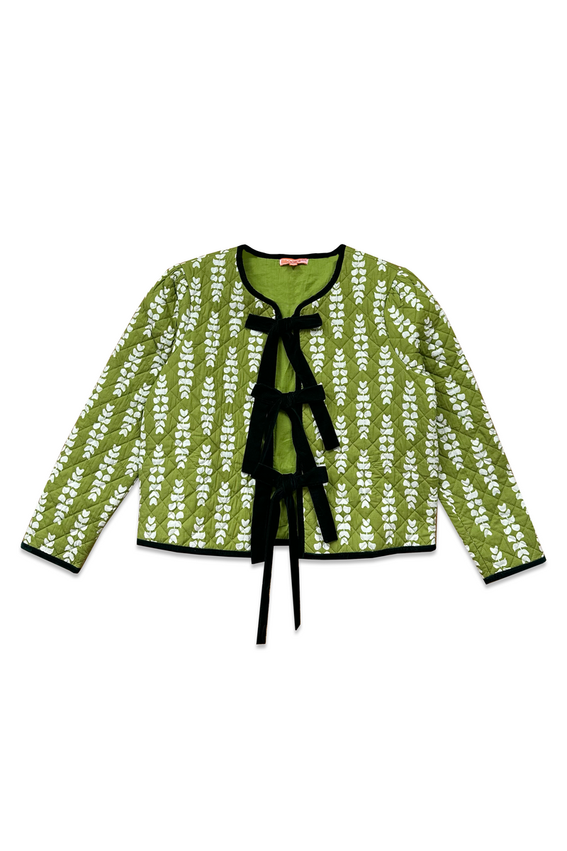 Quilted Rosy Jacket - Green Leaf