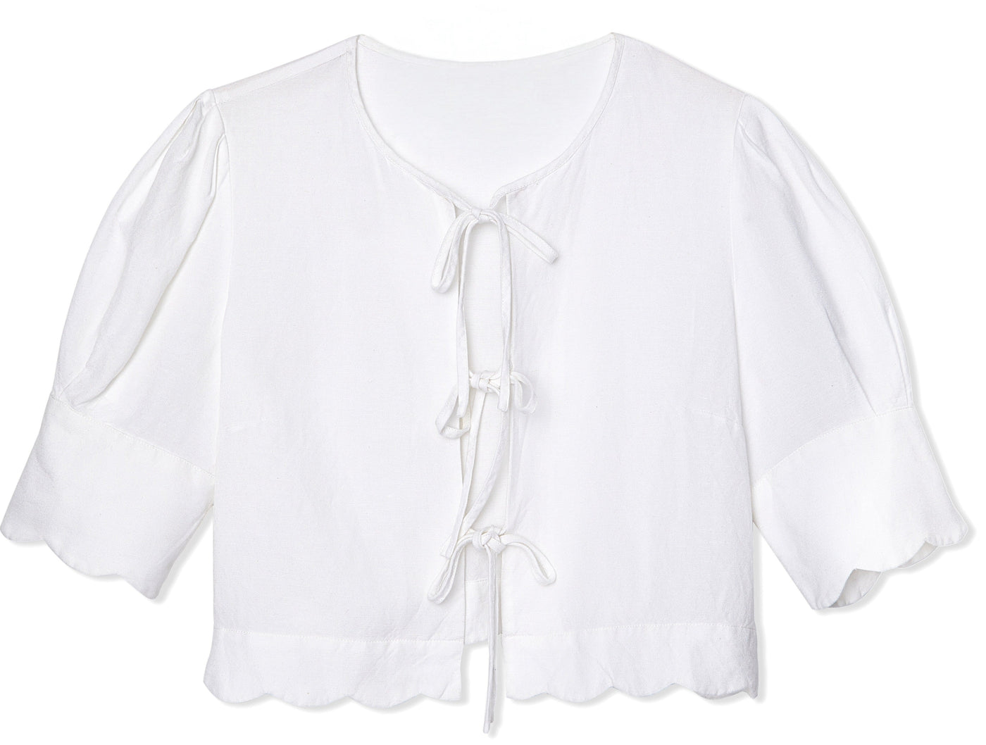 Scalloped Top White