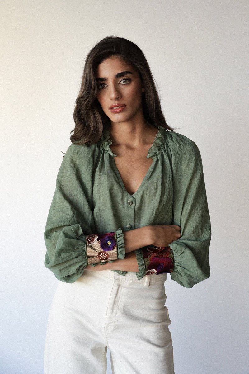 Pansy Blouse - Green