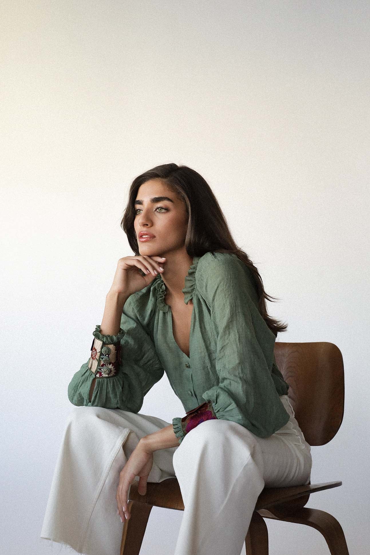 Pansy Blouse - Green