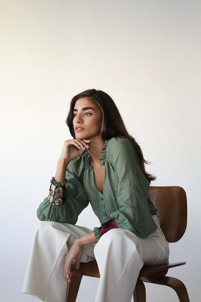 Pansy Blouse - Green