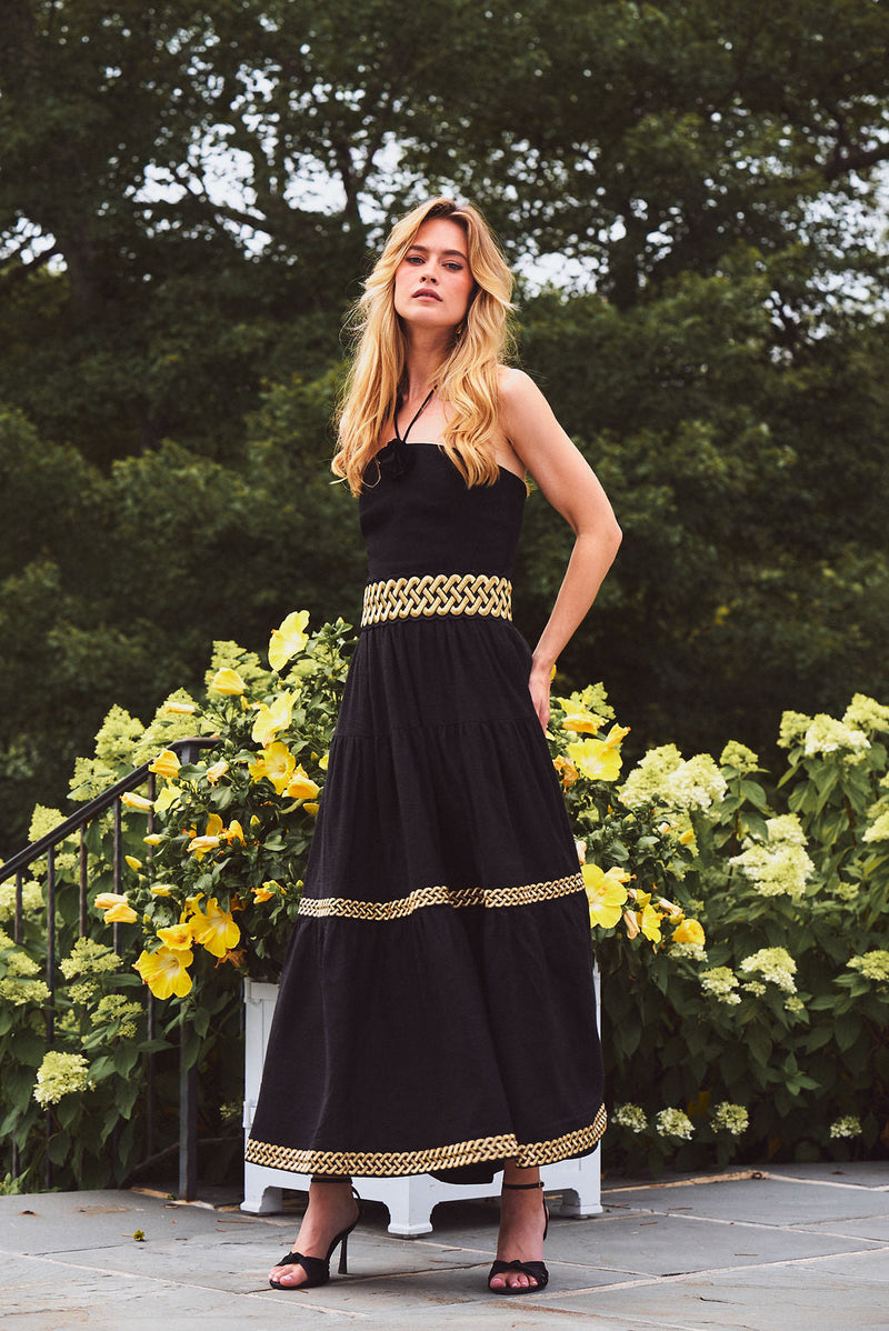 Chelgis Skirt - Black & Gold