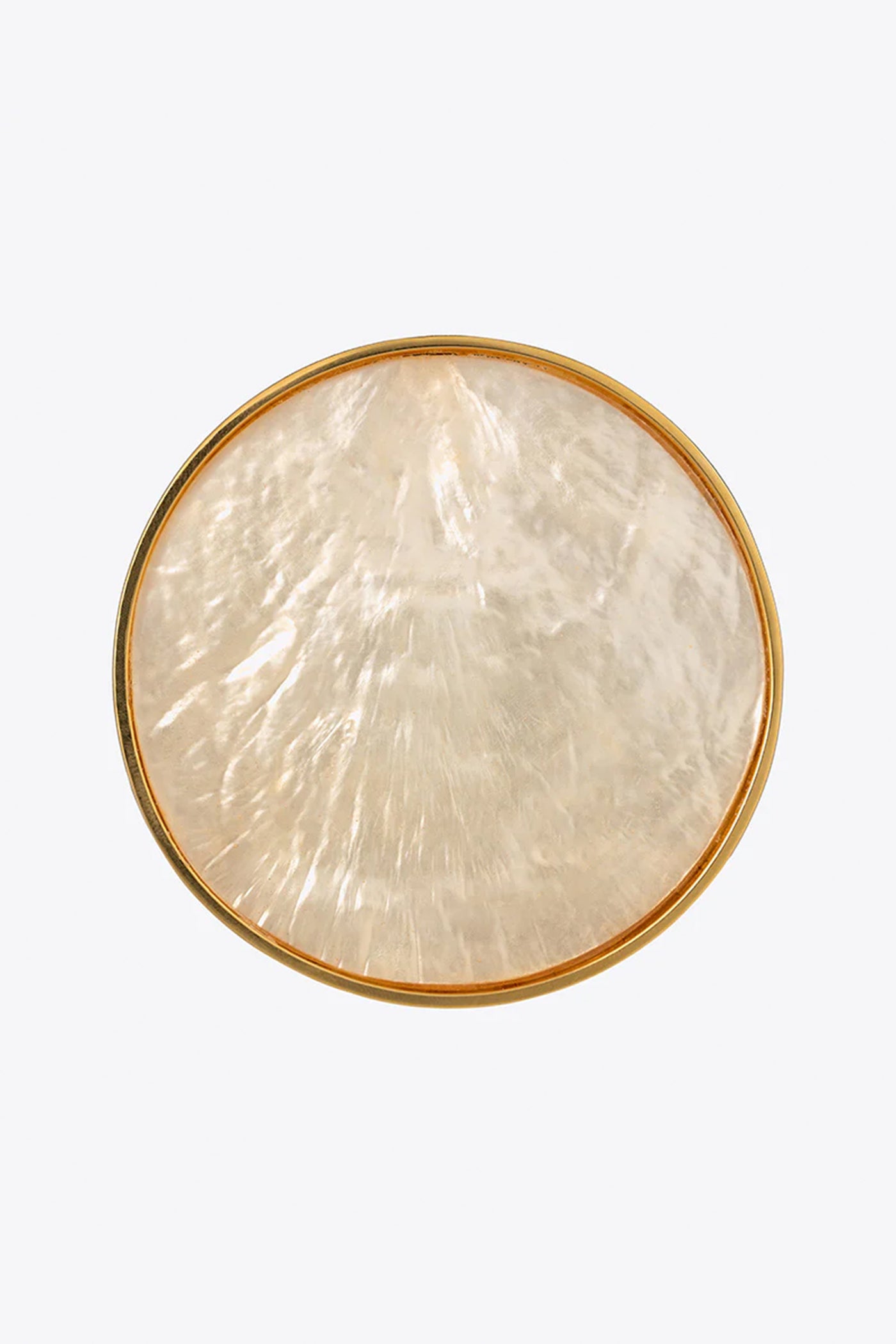 Bezel Set Shell Earring