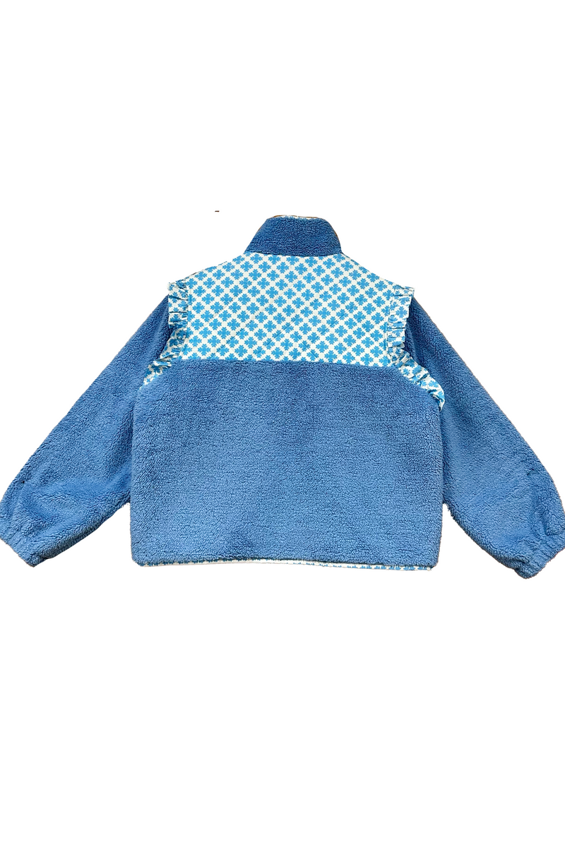 Isabella Sherpa Jacket - Blue Clover