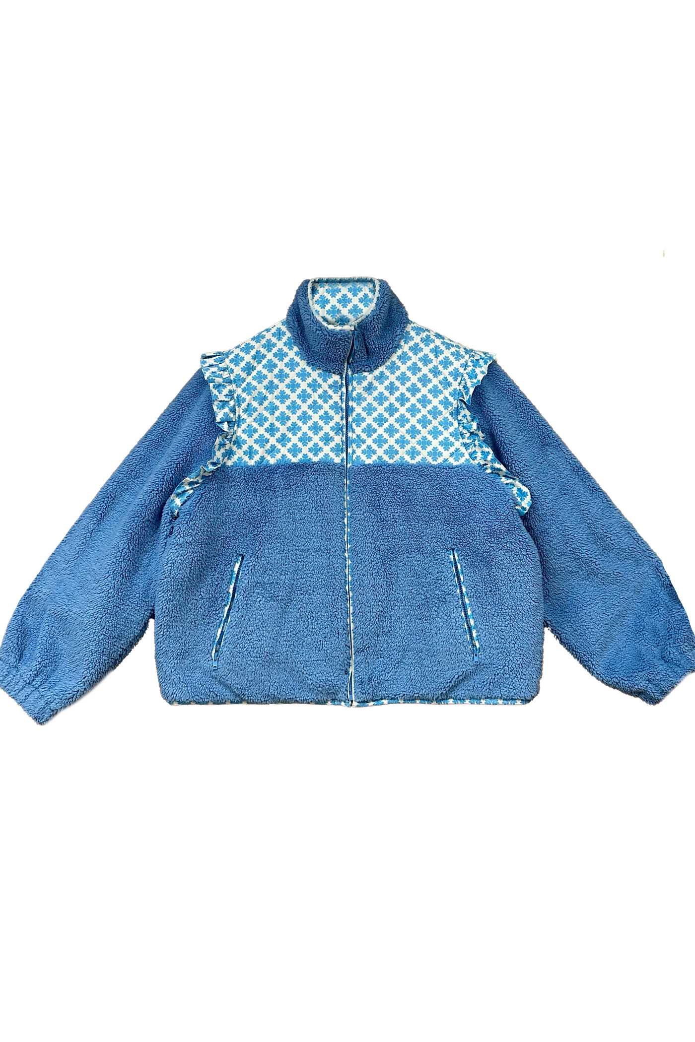Isabella Sherpa Jacket - Blue Clover