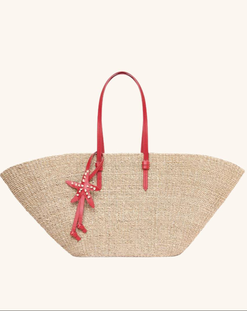The East West Charm Tote - Tomato
