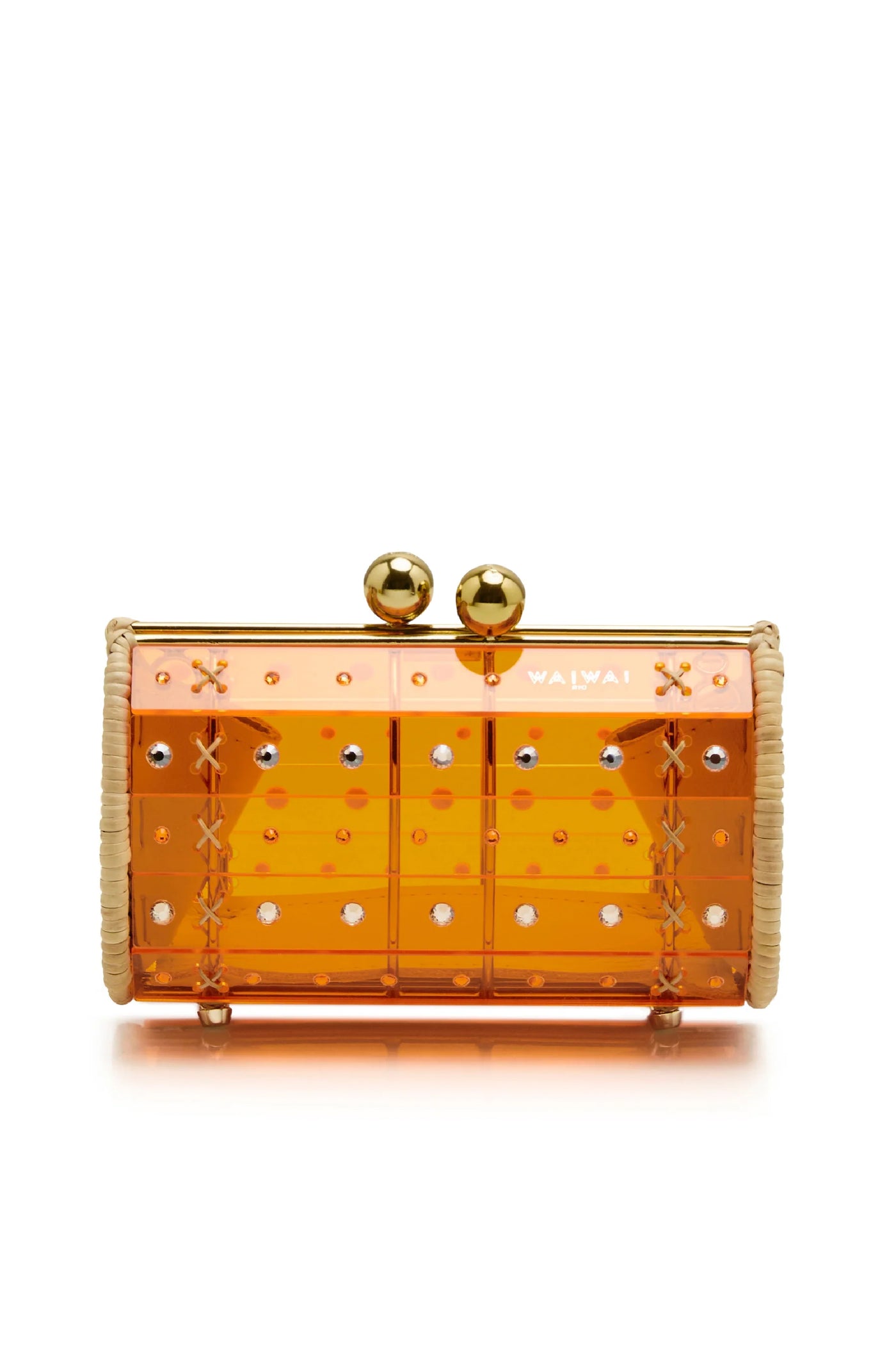 Clutch Strass Gold Orange