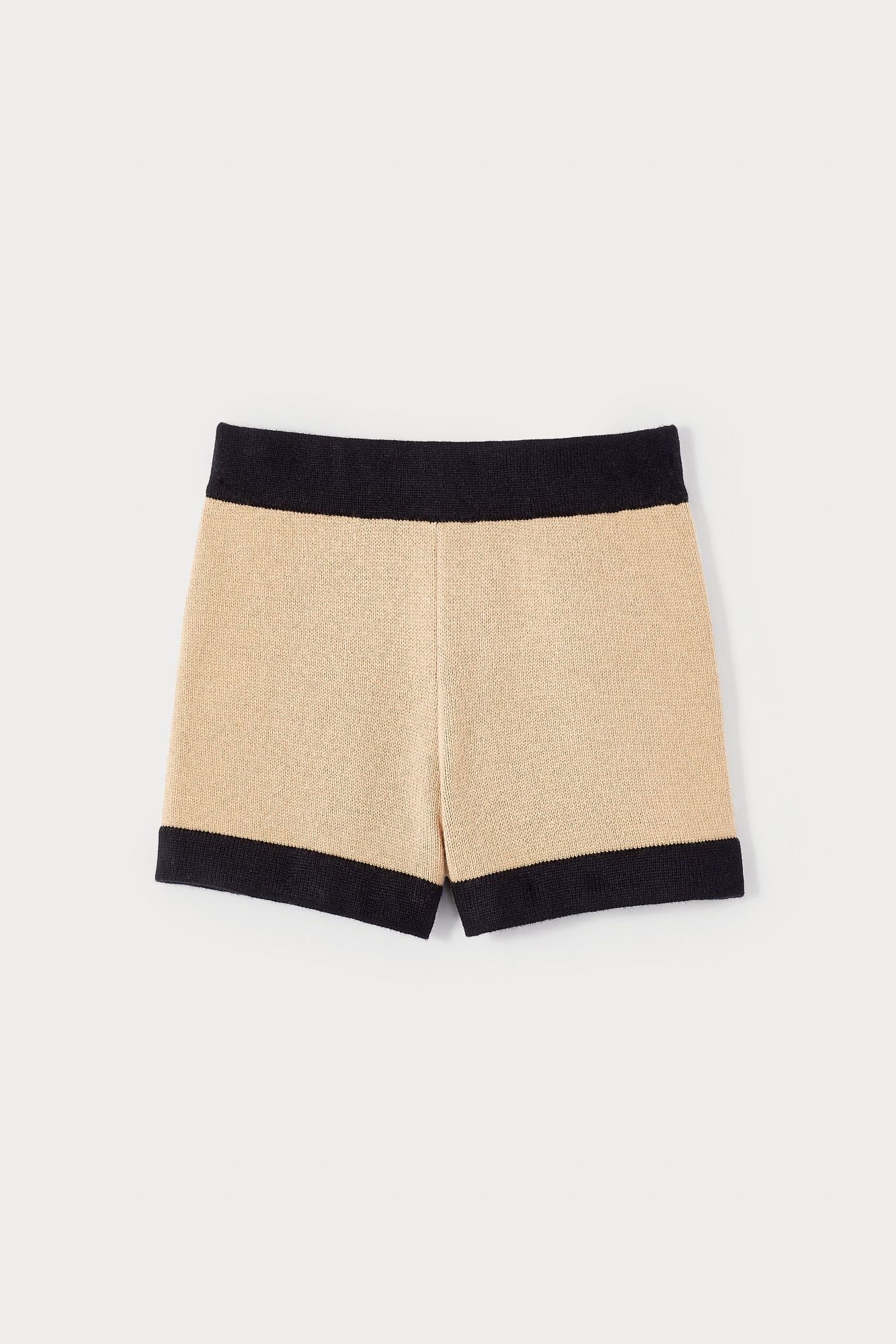 BICOLOR BEIGE & BLACK SHORT