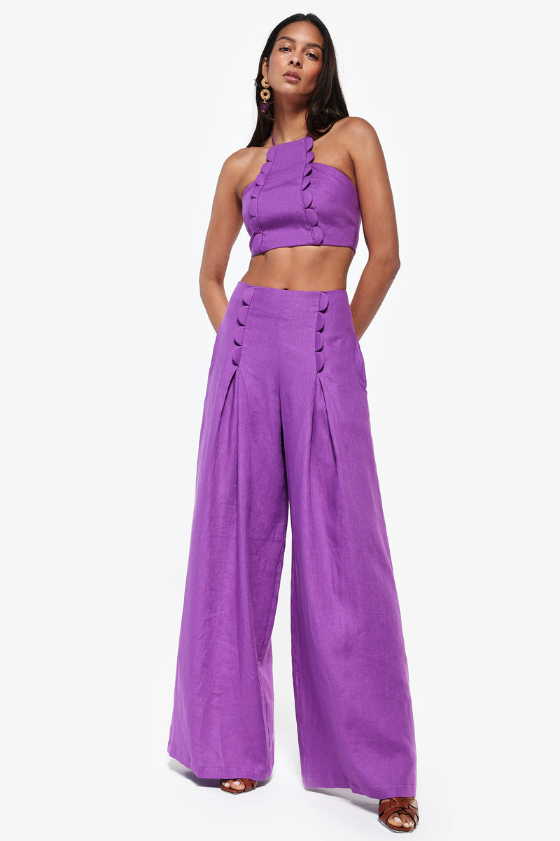 Bubble Wide Leg Pants