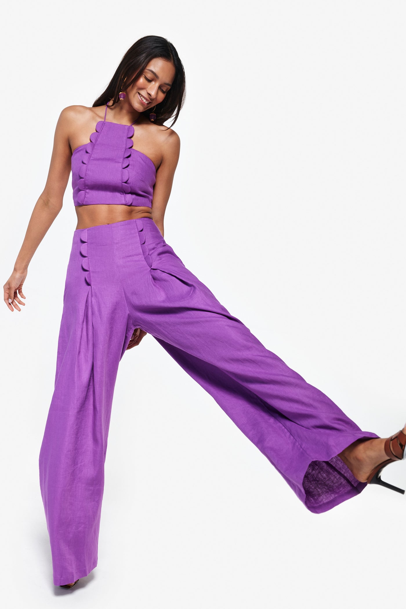 Bubble Wide Leg Pants