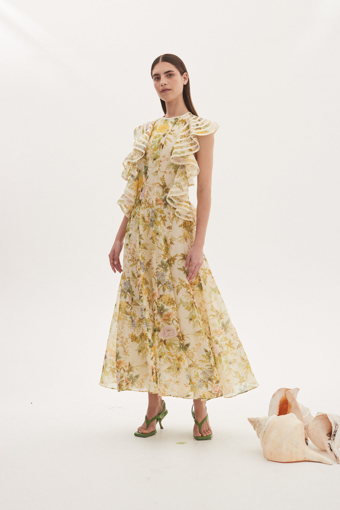 Eden Flounce Midi Dress